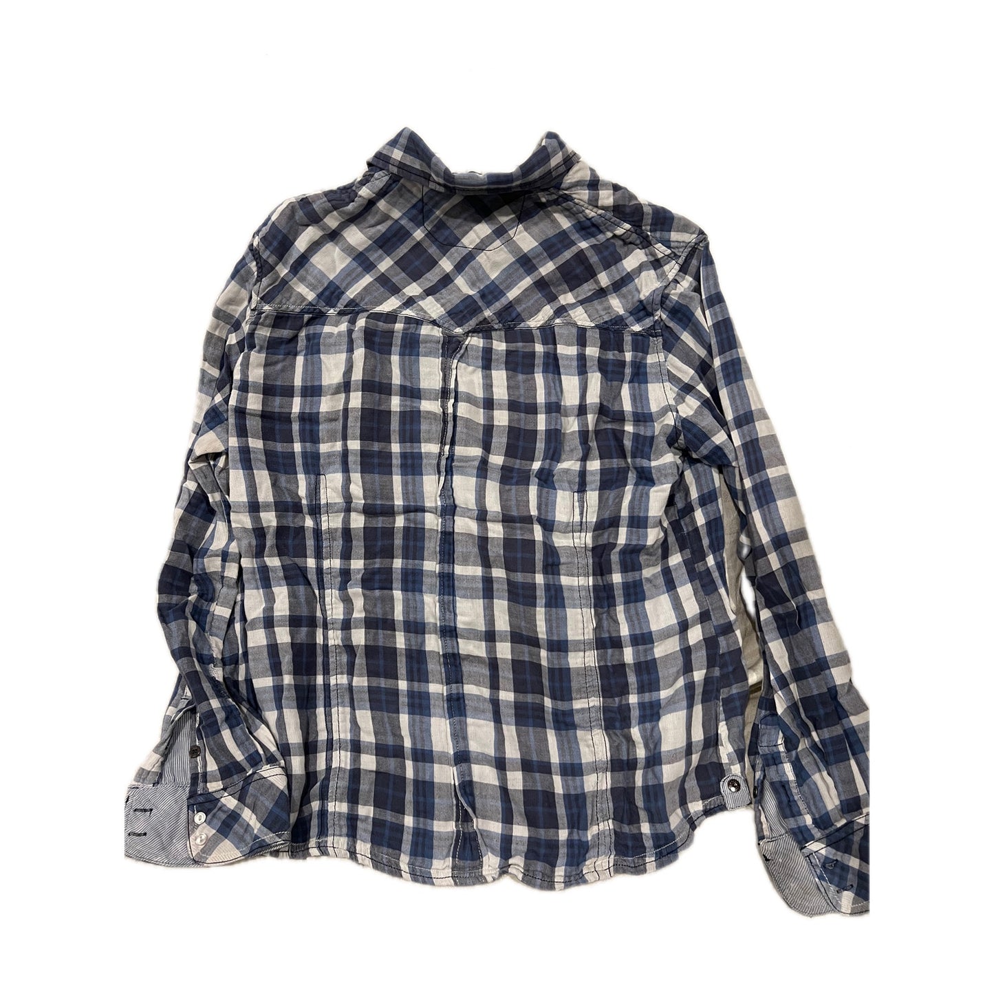 Denim Propaganda Wear Gray Button Up Flannel Shirt Mens XL