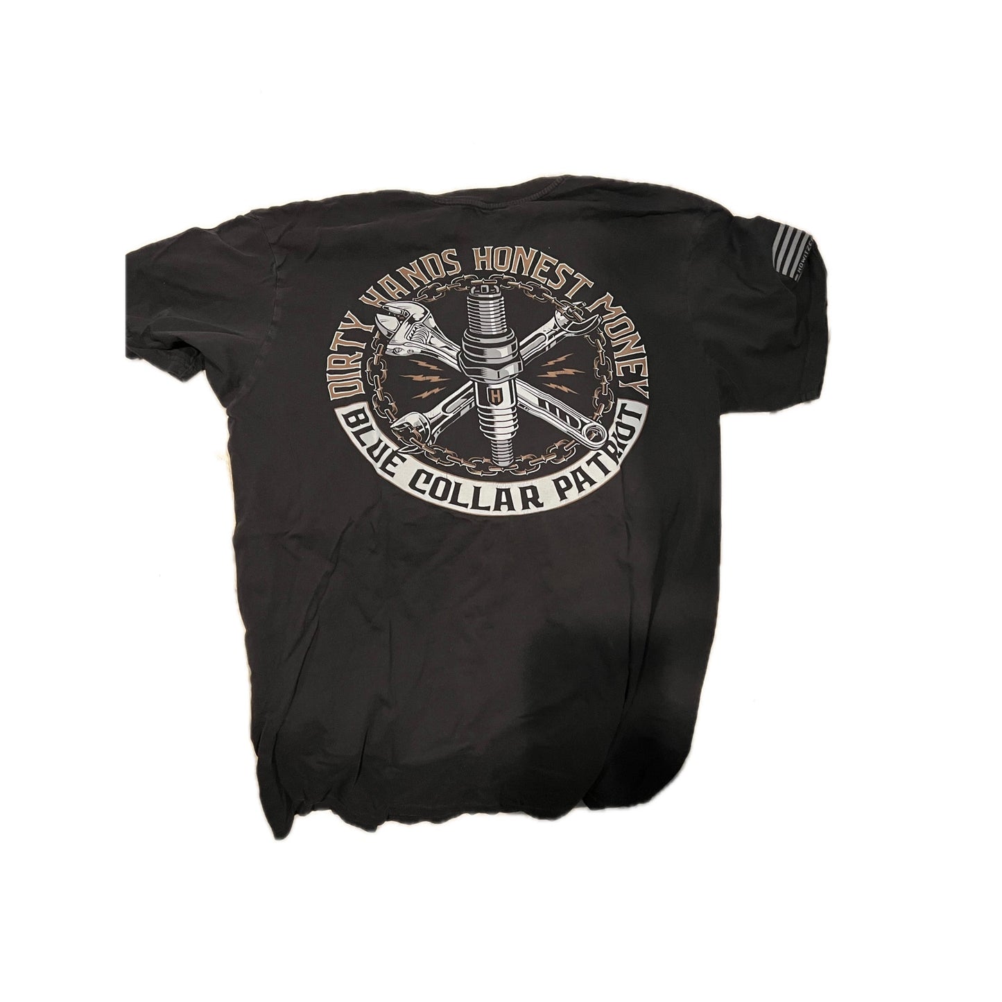 Howitzer Patriot Mfg Dirty Hands Black T-Shirt Mens Large