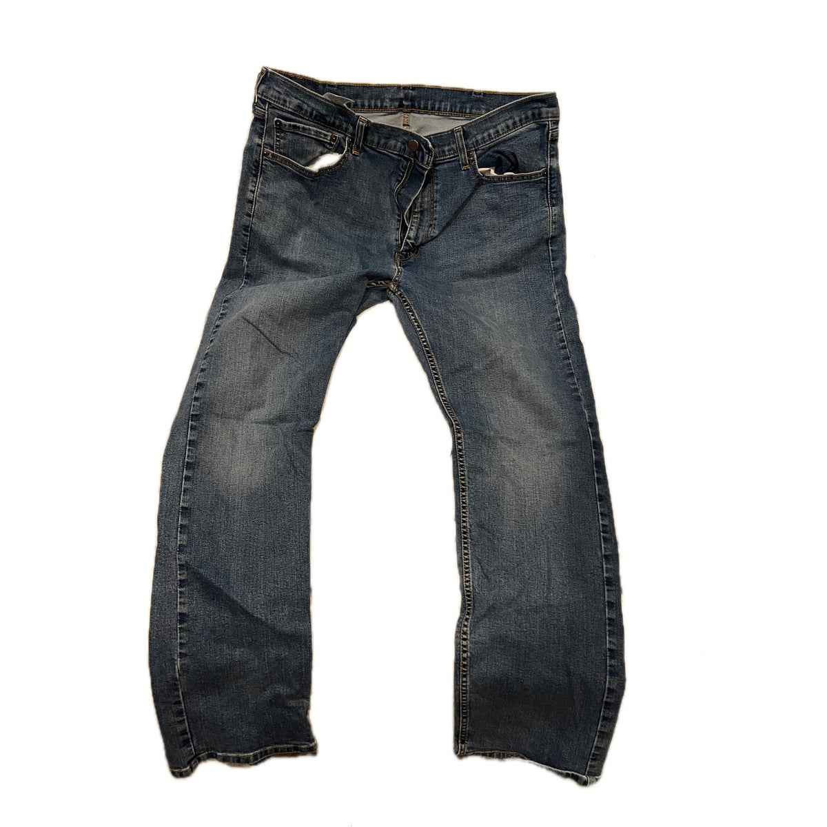 Levi's 506 Straight Fit Blue Jeans Mens 38x32