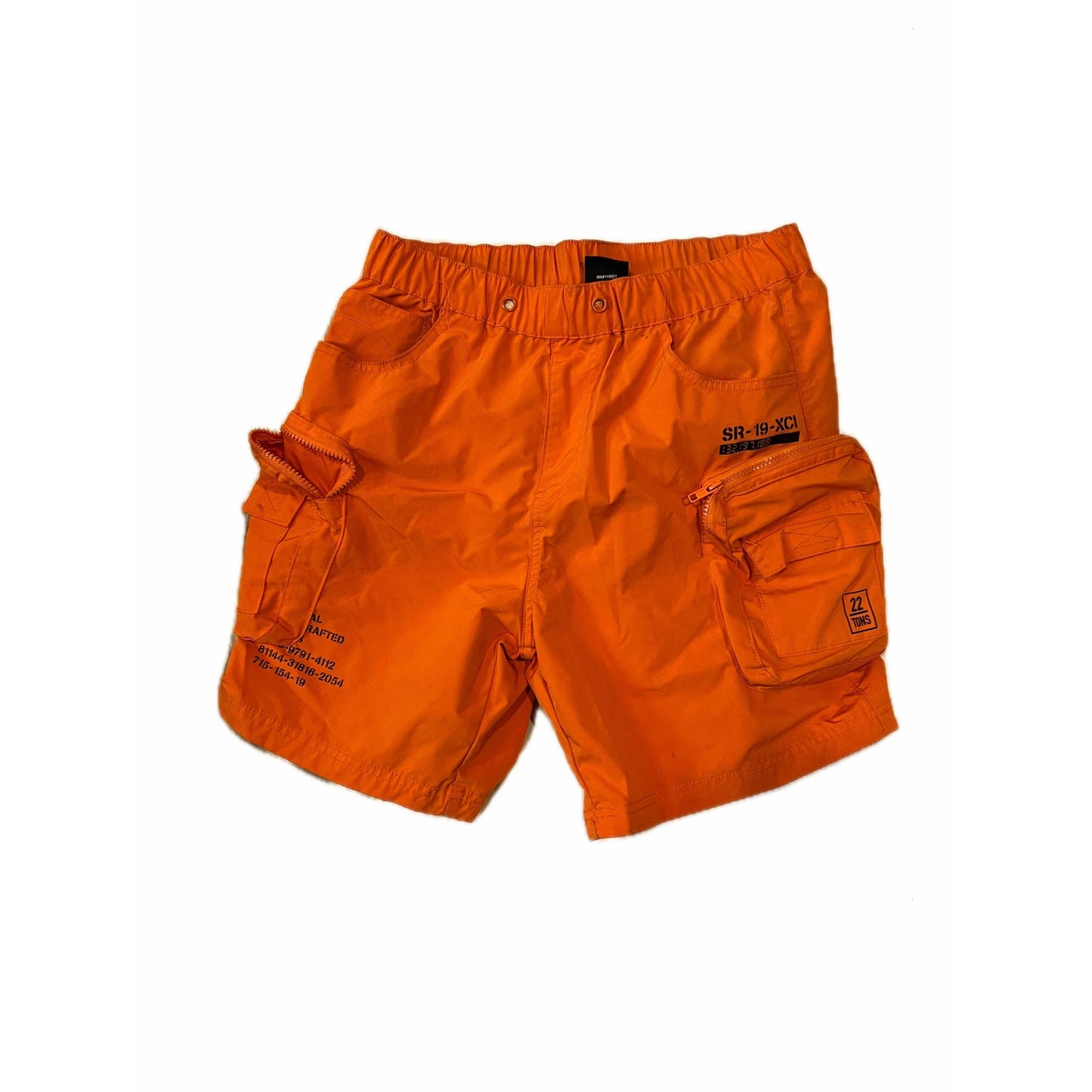 Decibel Orange Cargo Shorts Mens M