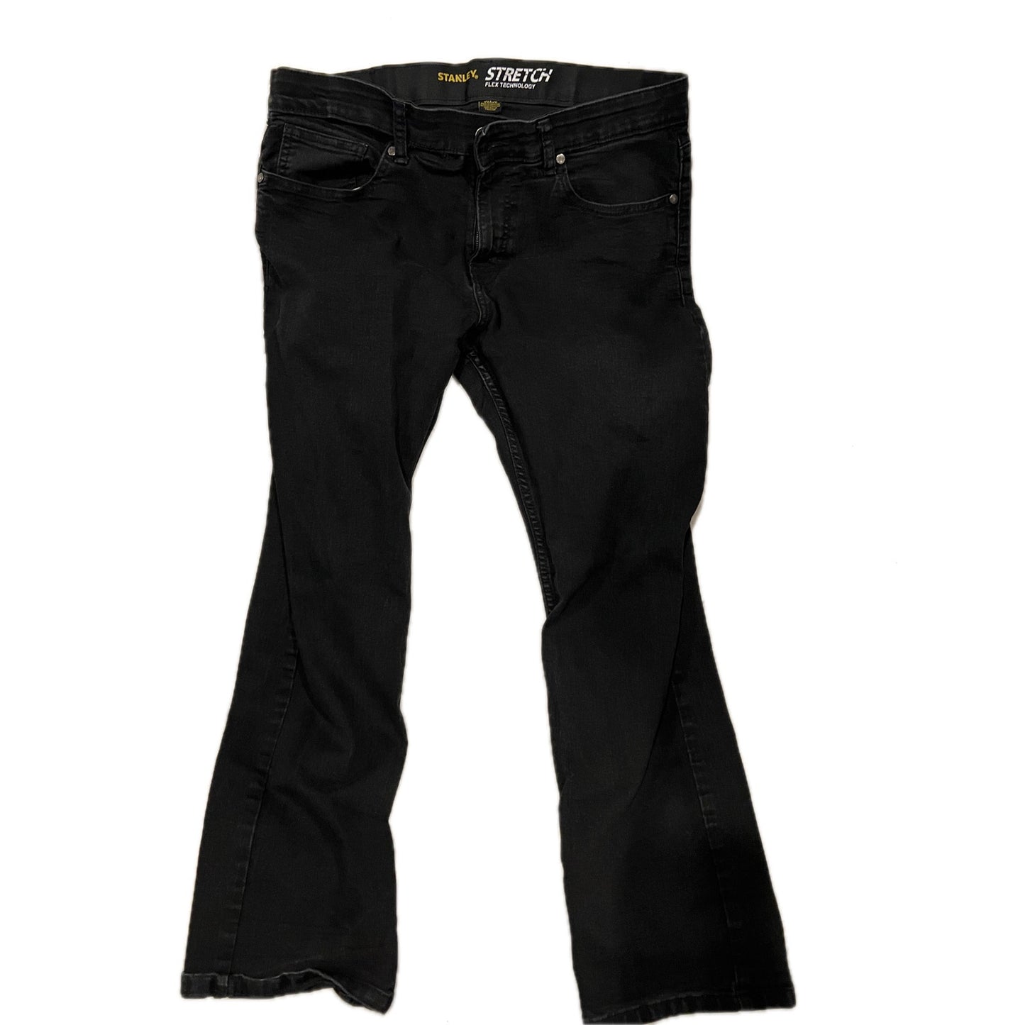 Stanley Stretch Tech Jeans corte recto negro para hombre 30x30