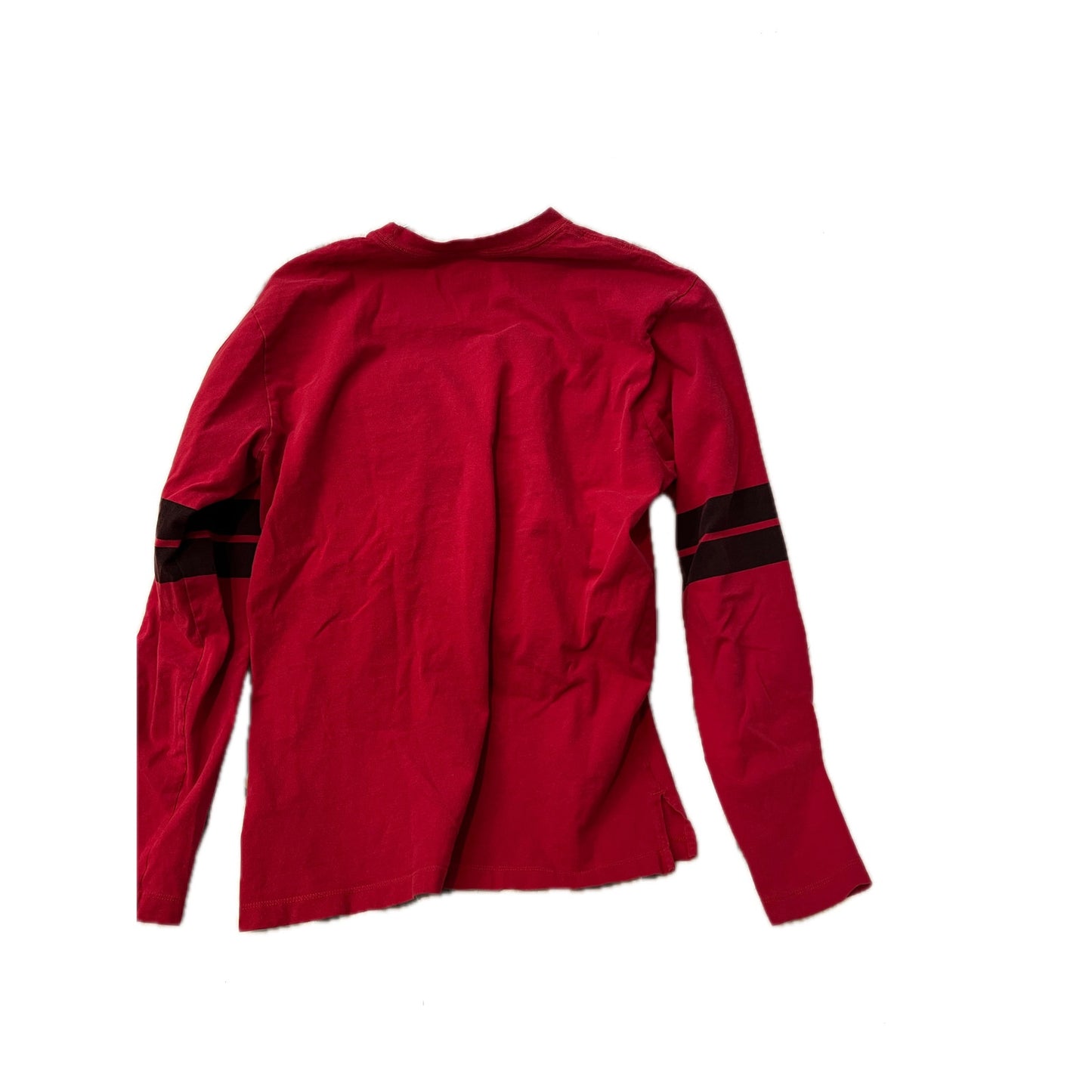 T-shirt à manches longues The North Face rouge et noir pour homme, taille M
