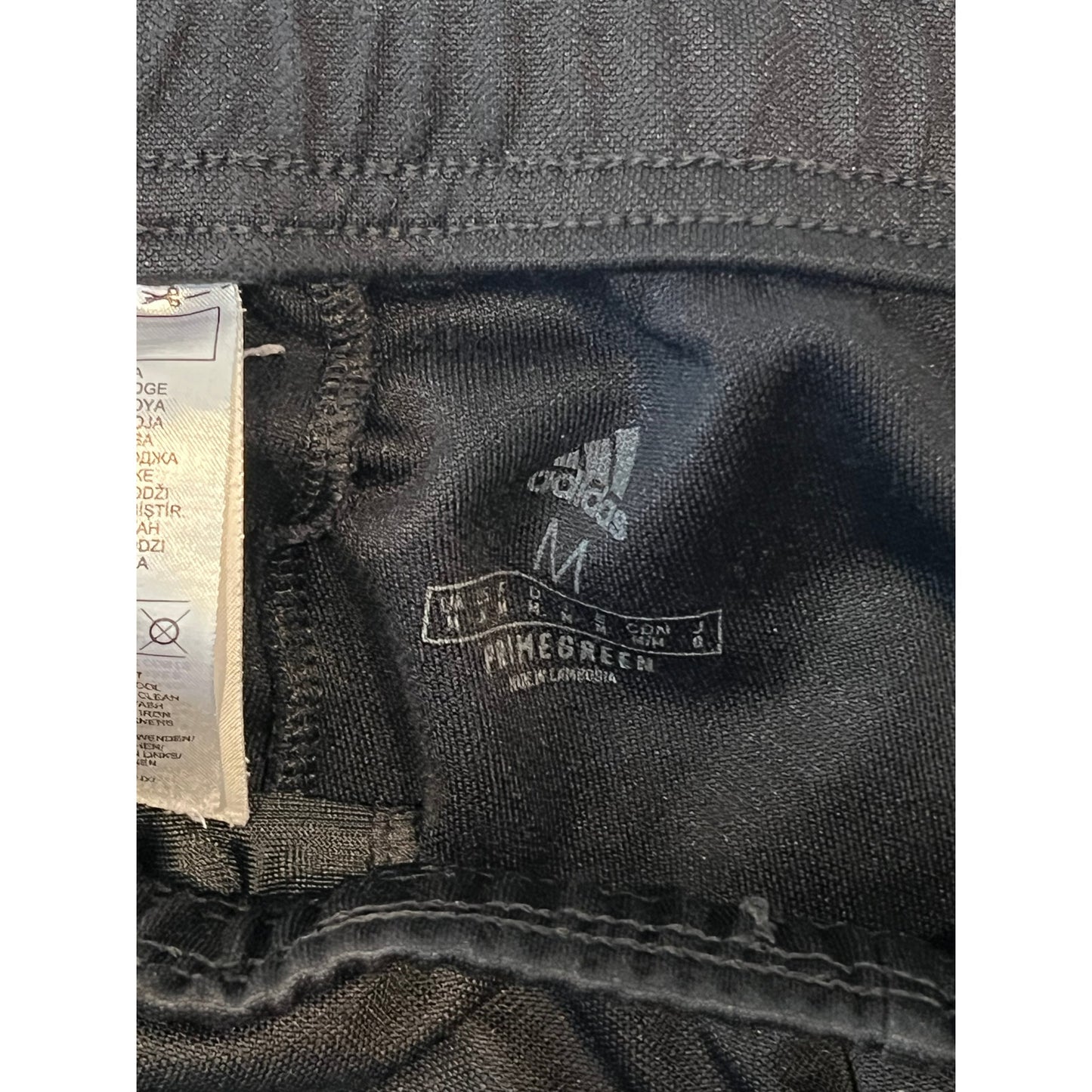 Adidas Three Stripe Black Trackpants Mens M