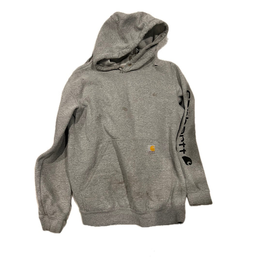 Carhartt Gray Pullover Hoodie Mens Small Loose Fit