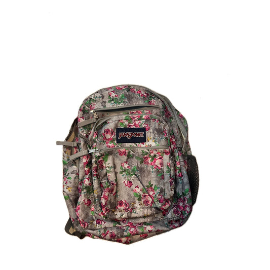 Mochila JanSport Big Student con 3 secciones y estampado floral de rosas