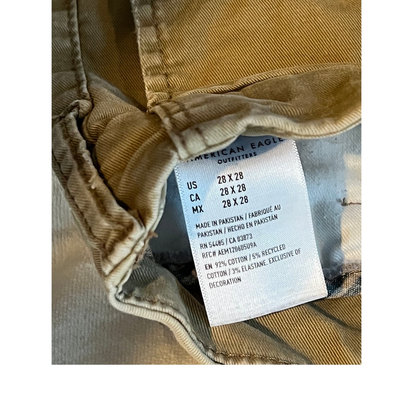 American Eagle Jeans Coupe Slim Beige Homme 28x28
