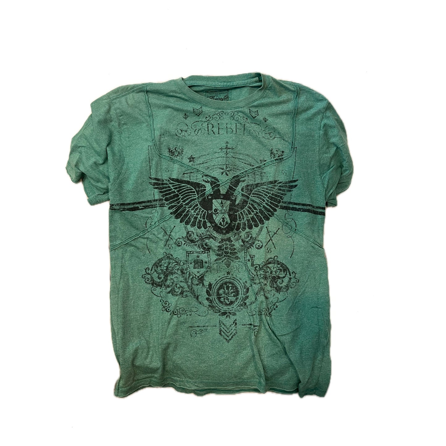 T-shirt vert Retrofit Rebel pour homme, taille L