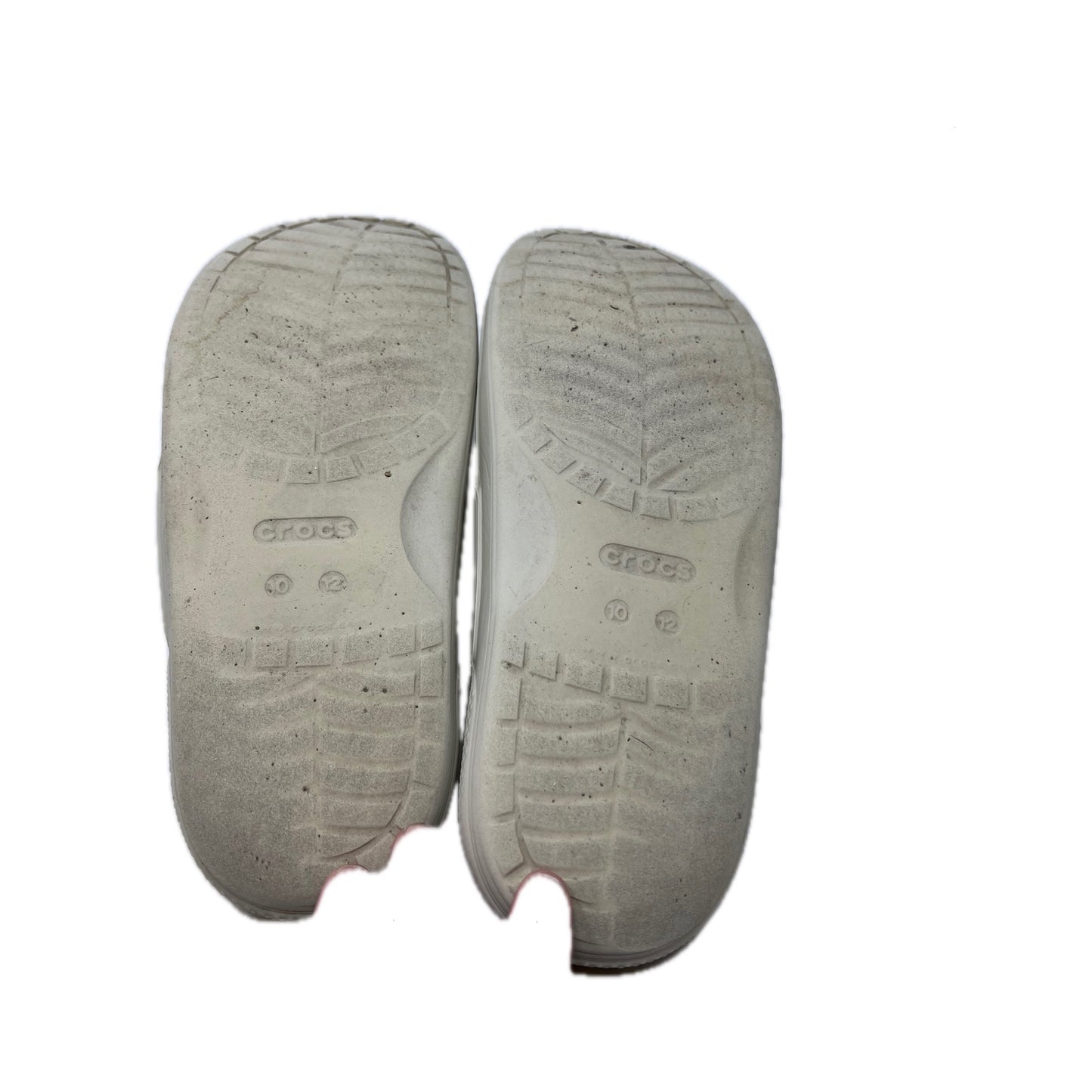 Sandalias clásicas icónicas Crocs Blancas Cómodas Dos Tiras Talla Hombre 10