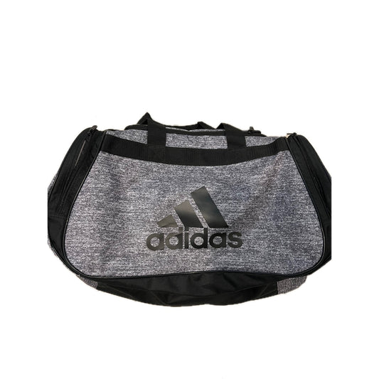 Adidas Defender Small Gray Black Gym Bag 18"x10"x12"