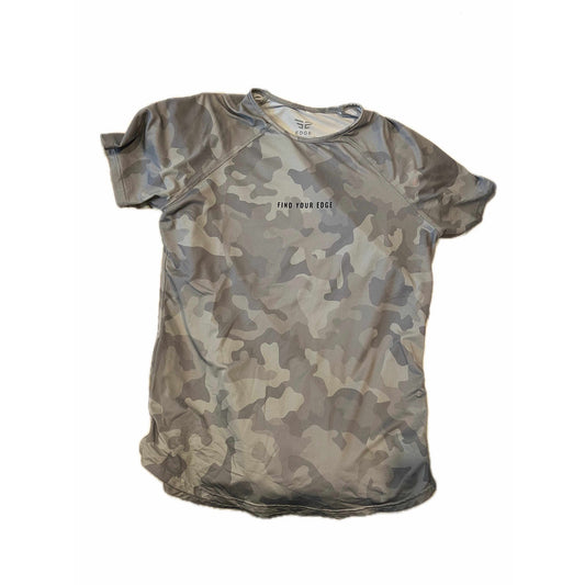 Edge Find Your Edge Sweat Wicking Gray Camo T-Shirt Mens M