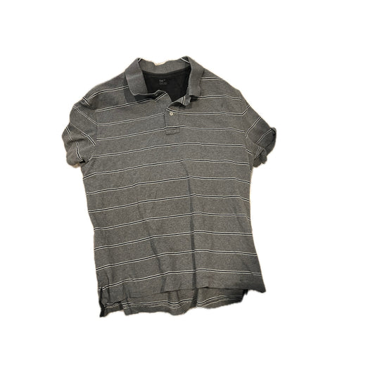 The Gap Gray Striped Polo Shirt Mens XL