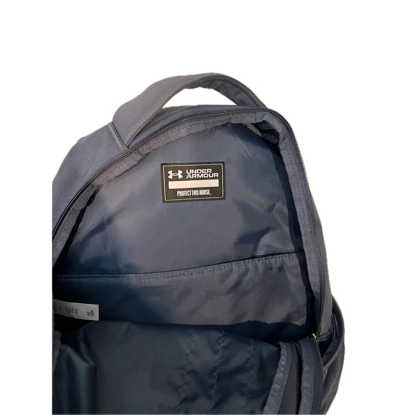 Under Armour Gray Blue Hustle 5.0 Backpack