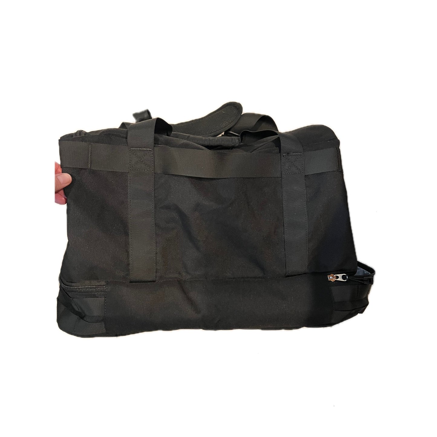 No Label Gear Bag 22"x12"x10" Black Soft Shell