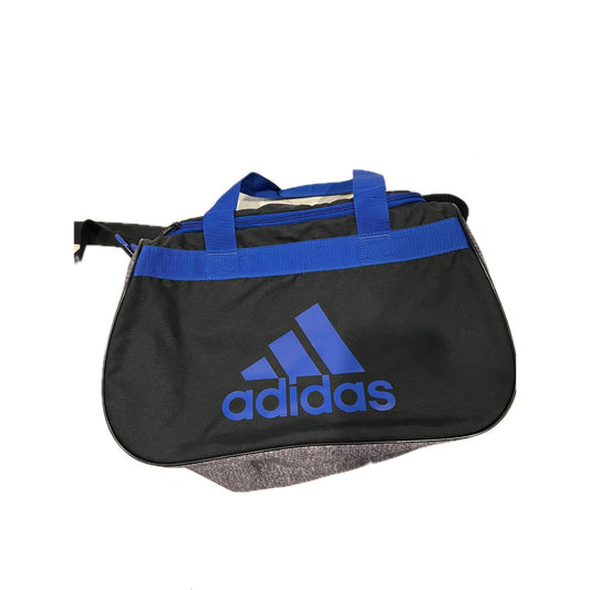 Adidas Defender Small 16"x10"x8" Black Blue Duffel Gym Bag