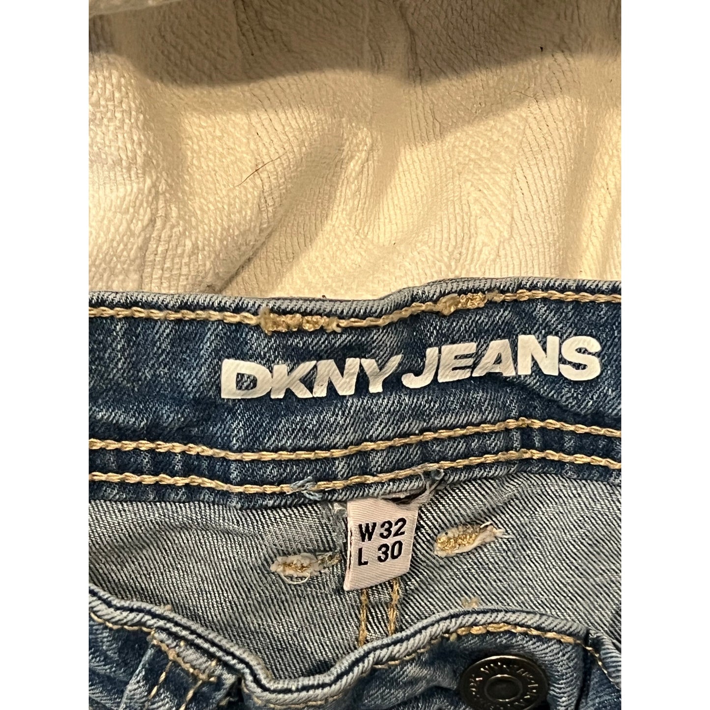 DKNY Jeans Straight Fit Jeans Blue Mens 32x30