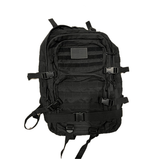 Generic Black Tactical Backpack w/ USA Flag