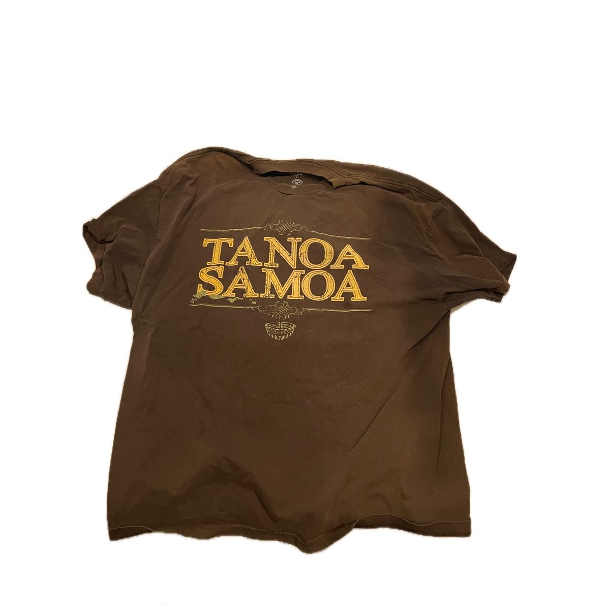 Tanoa Samoa Brown T-Shirt Mens 2XL