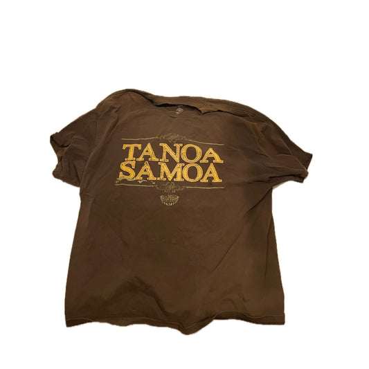 Tanoa Samoa Brown T-Shirt Mens 2XL