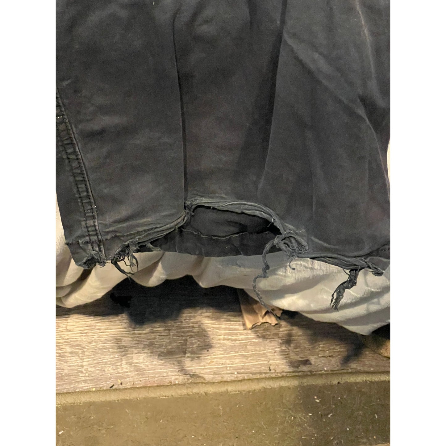 H&M Pantalon cargo Gris/Noir Coupe ample Homme 36x30
