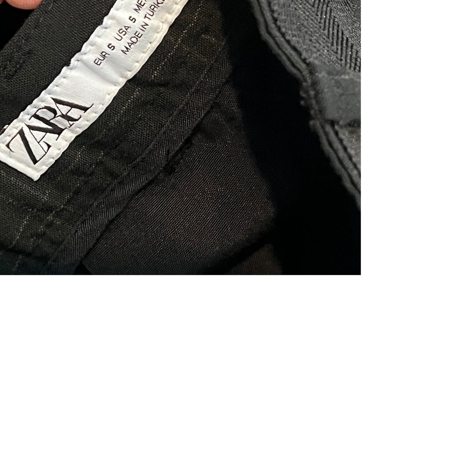 Pantalon décontracté Zaraa à motif noir unisexe, petite taille 28x26
