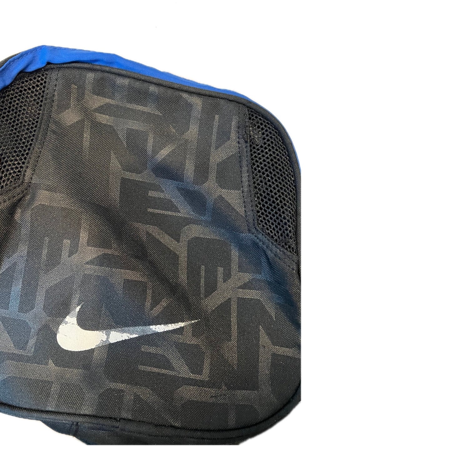 Vintage Nike Blue Black Gym Duffel Bag 18x10x10