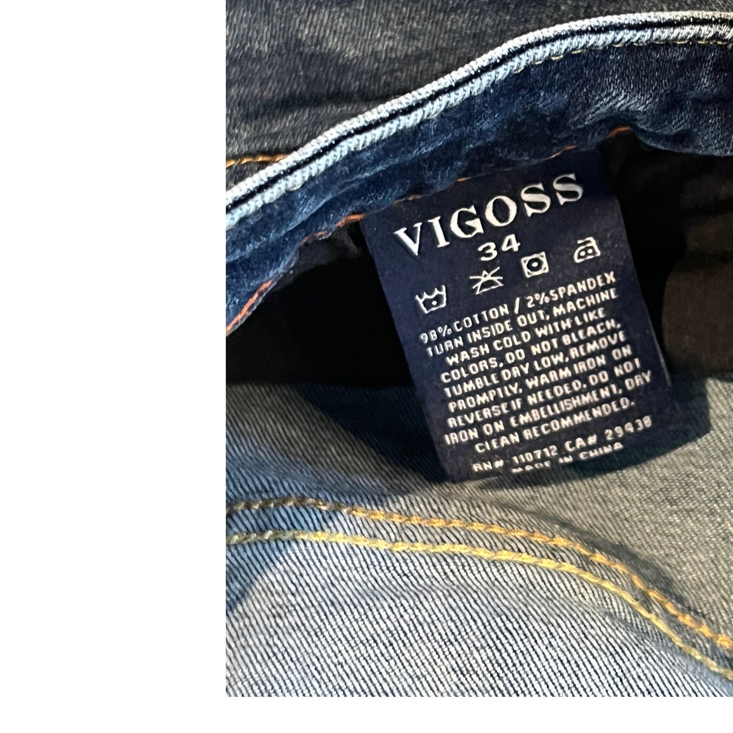 Vigoss Mick 330 Slim Fit Jeans Mens 34x32