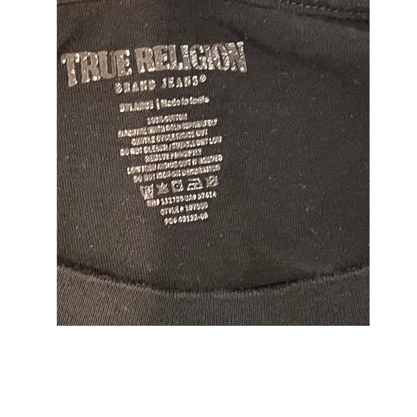 True Religion Brand Jeans Black T-Shirt Mens 3XL