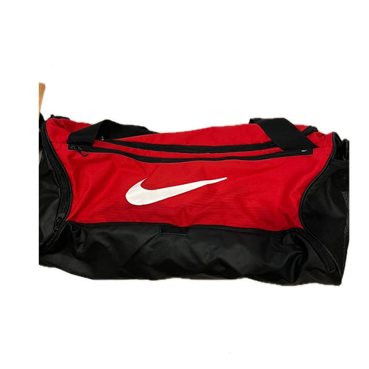 Nike Brasilia 9.5 Red Black Medium 60L Duffel Gym Bag