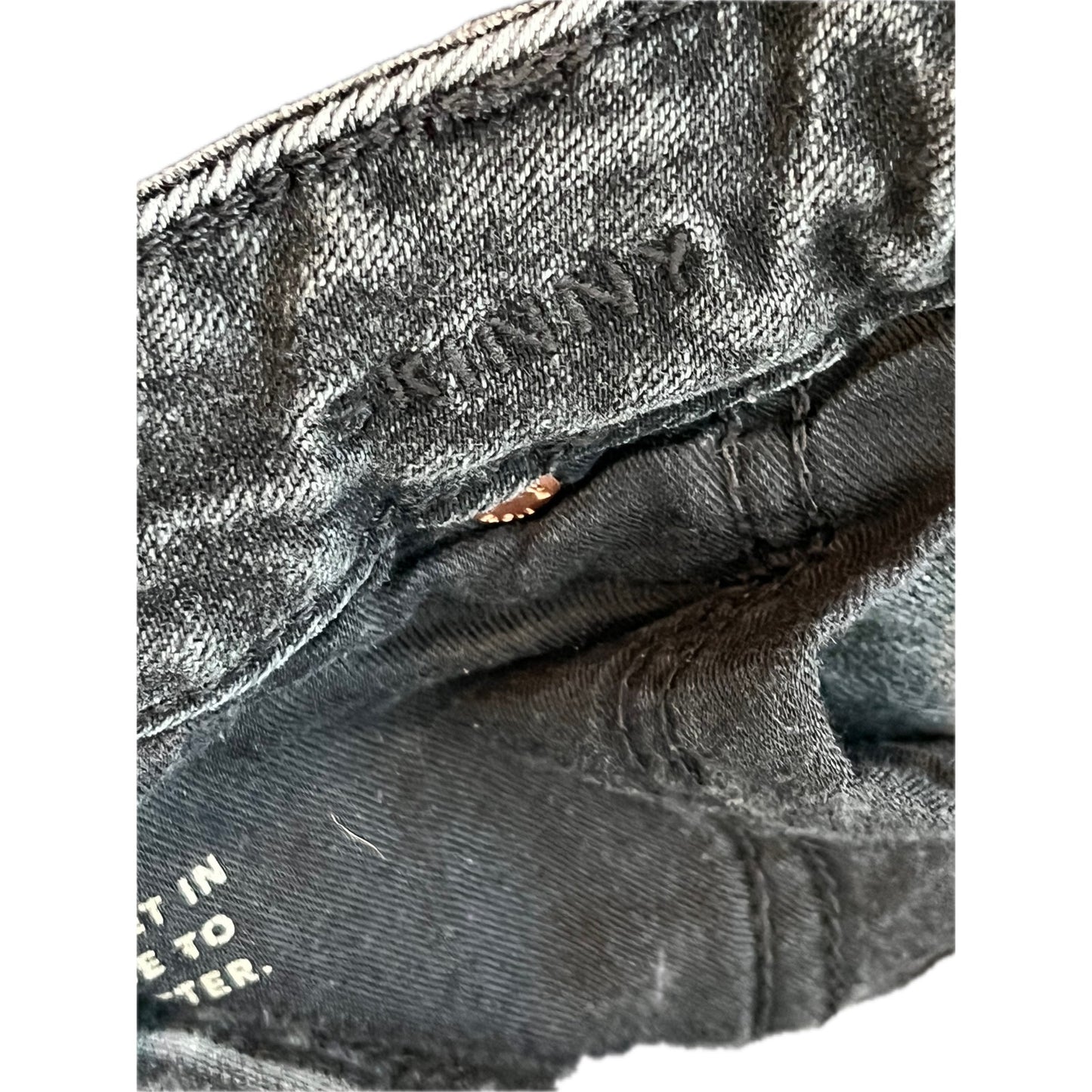 Jean noir troué coupe skinny American Eagle homme 33x32