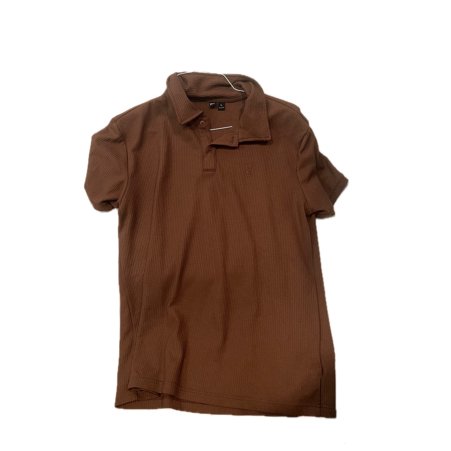 Penshoppe Relaxed Beige Polo Shirt Mens L