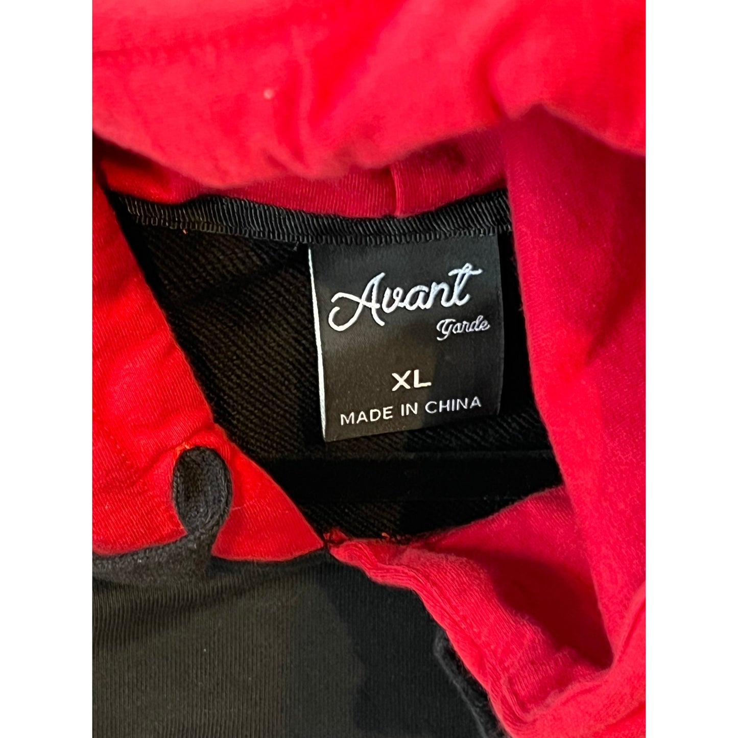 Sudadera y pantalón deportivos Avant Garde negros y rojos para hombre, talla XL