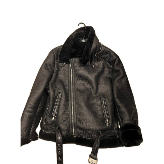 Robert Phillippe Faux Leather Bomber Jacket Womans XL
