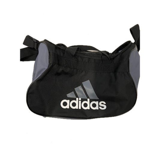 Adidas Defender Small 16"x10"x8" Black Gray Duffel Gym Bag