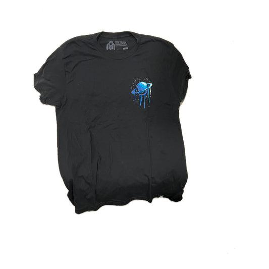 Into the AM Dripping Saturn Falling Spaceman T-Shirt Mens L