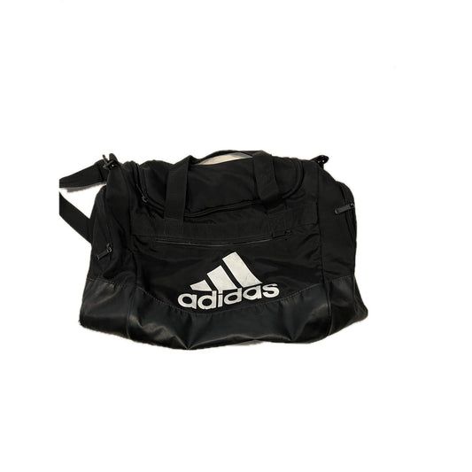 Adidas Faux Leather Medium 18"x12"x10" Black Duffel Gym Bag