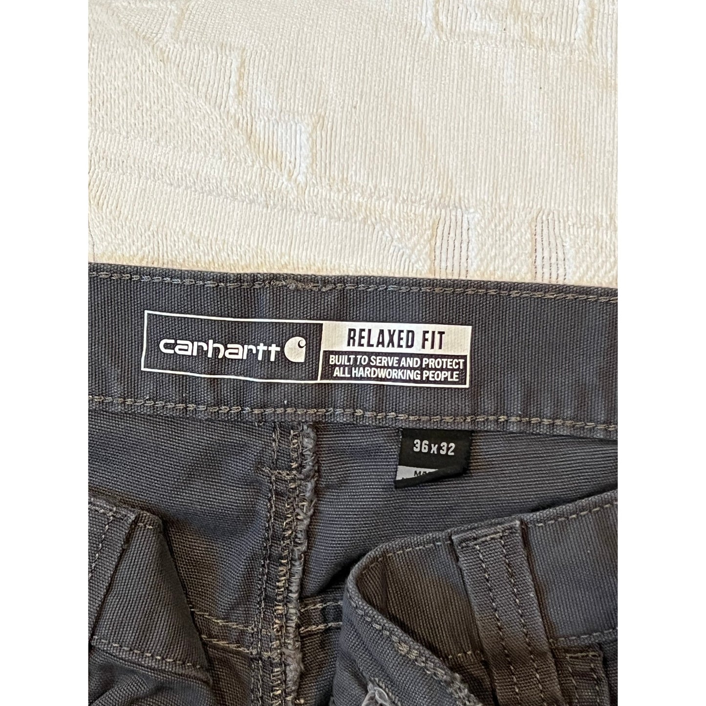 Carhartt Relaxed Fit Gray Jeans Mens 36x32