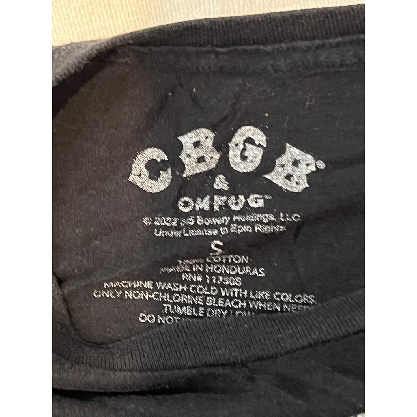 Vintage CBGB OMFUG Punk Rock Black T-Shirt Mens S