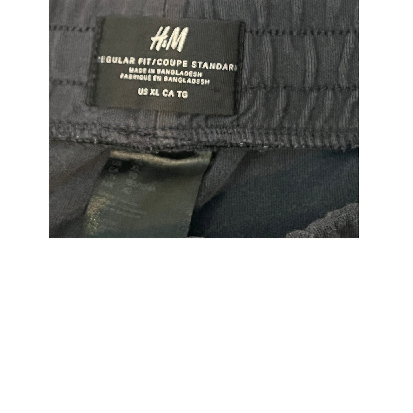 H&M Black Regular Fit Sweat Shorts Mens XL