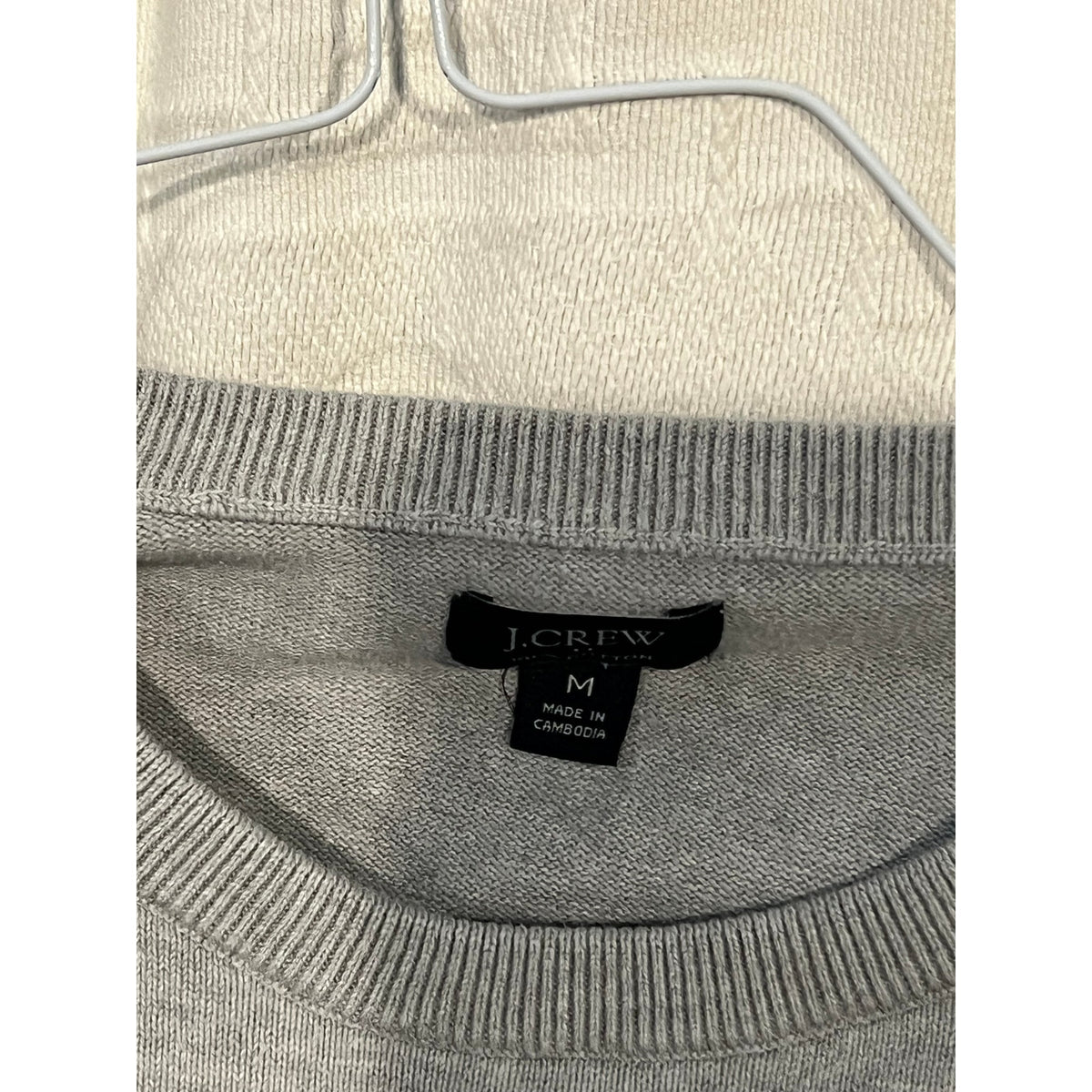 J Crew Gray Light Crew Sweater Mens Medium
