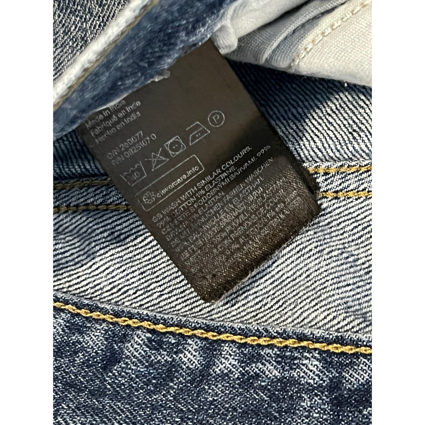 &Denim Tapered Blue Jeans Mens 36x28