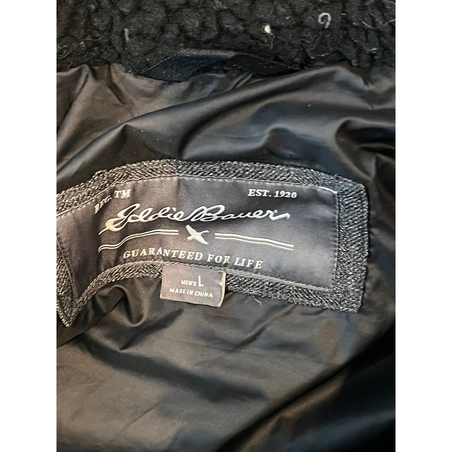 Doudoune Eddie Bauer verte et noire pour homme, taille L