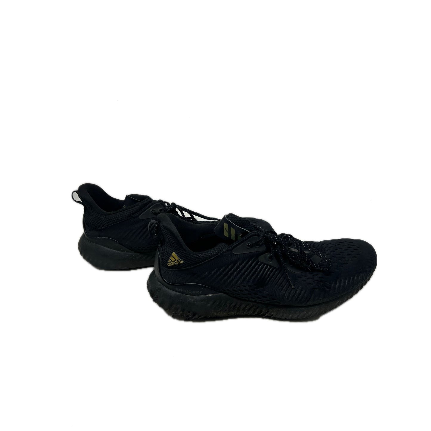 Adidas Alphabounce 1 Black Gold Metallic Mens 12