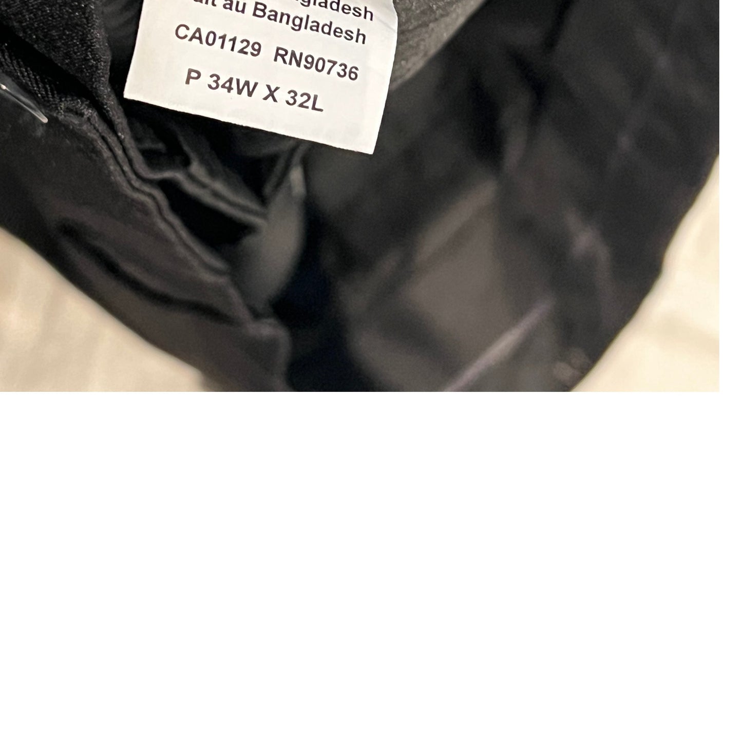Calvin Klein Black Straight Dress Pants Mens 34x32