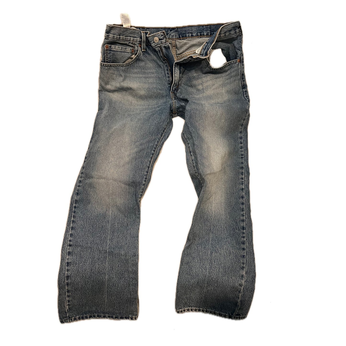 Levi's 517 Slim Boot Cut Black Jeans Mens 36x30