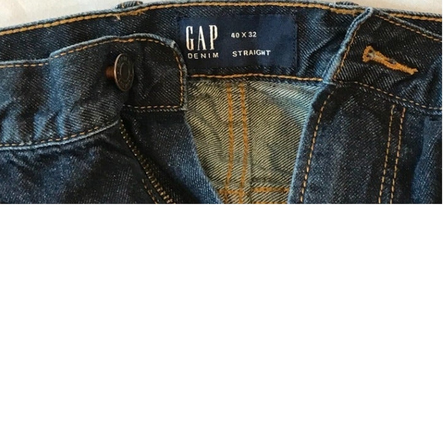 Gap Straight Leg Blue Jeans Mens 40x32