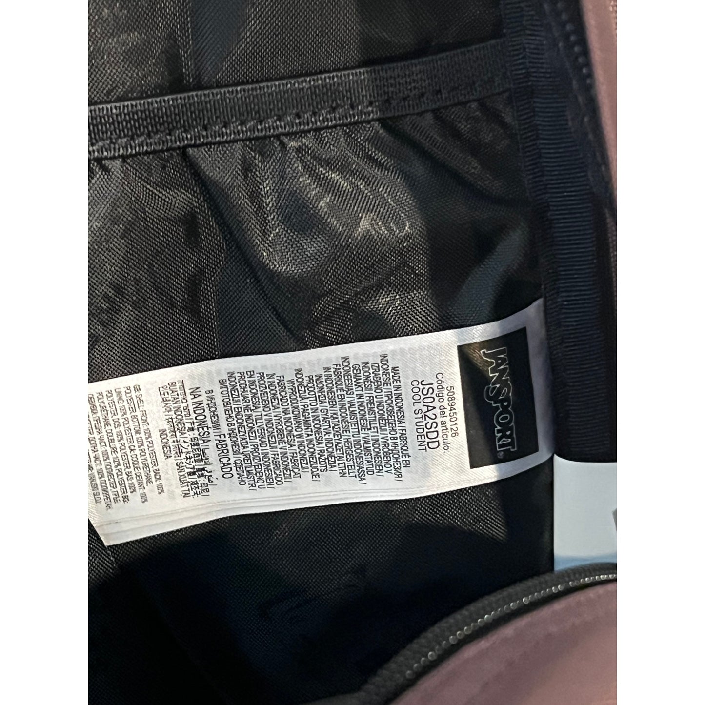 JanSport Cool Student School Backpack Black Brown Wine