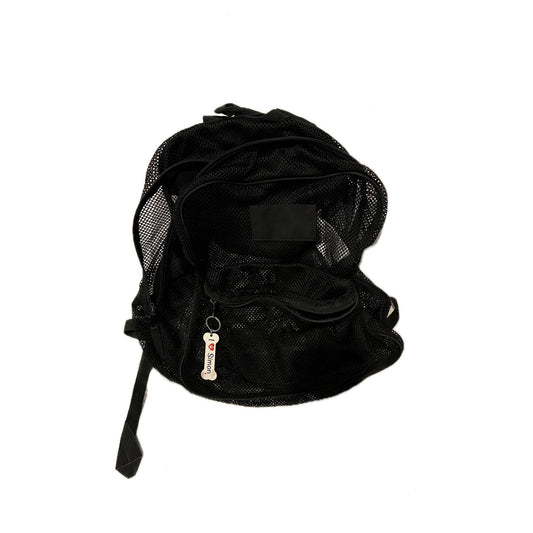 Mochila Jansport negra de malla transparente