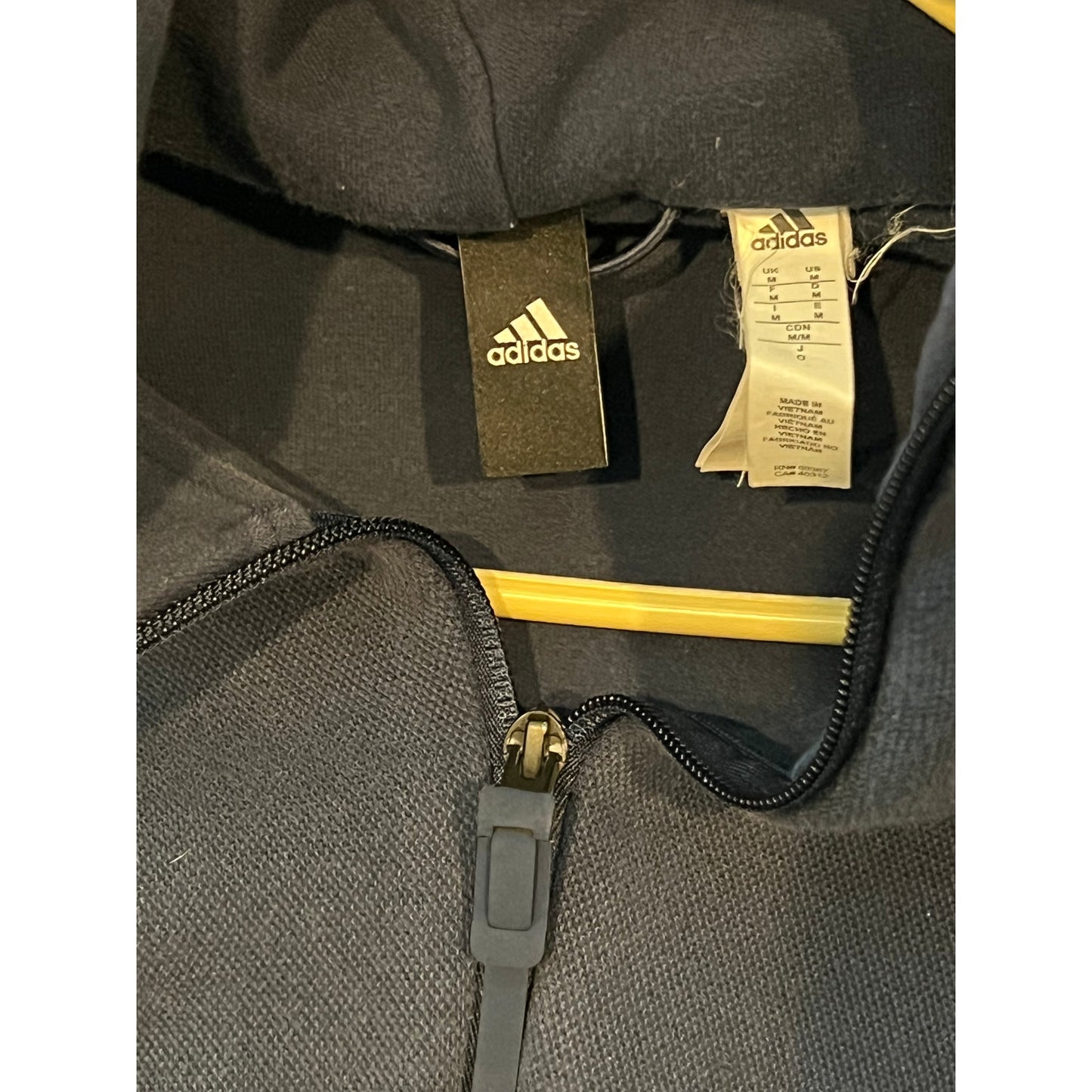 Veste à capuche zippée complète Adidas ZNE bleue pour homme taille M