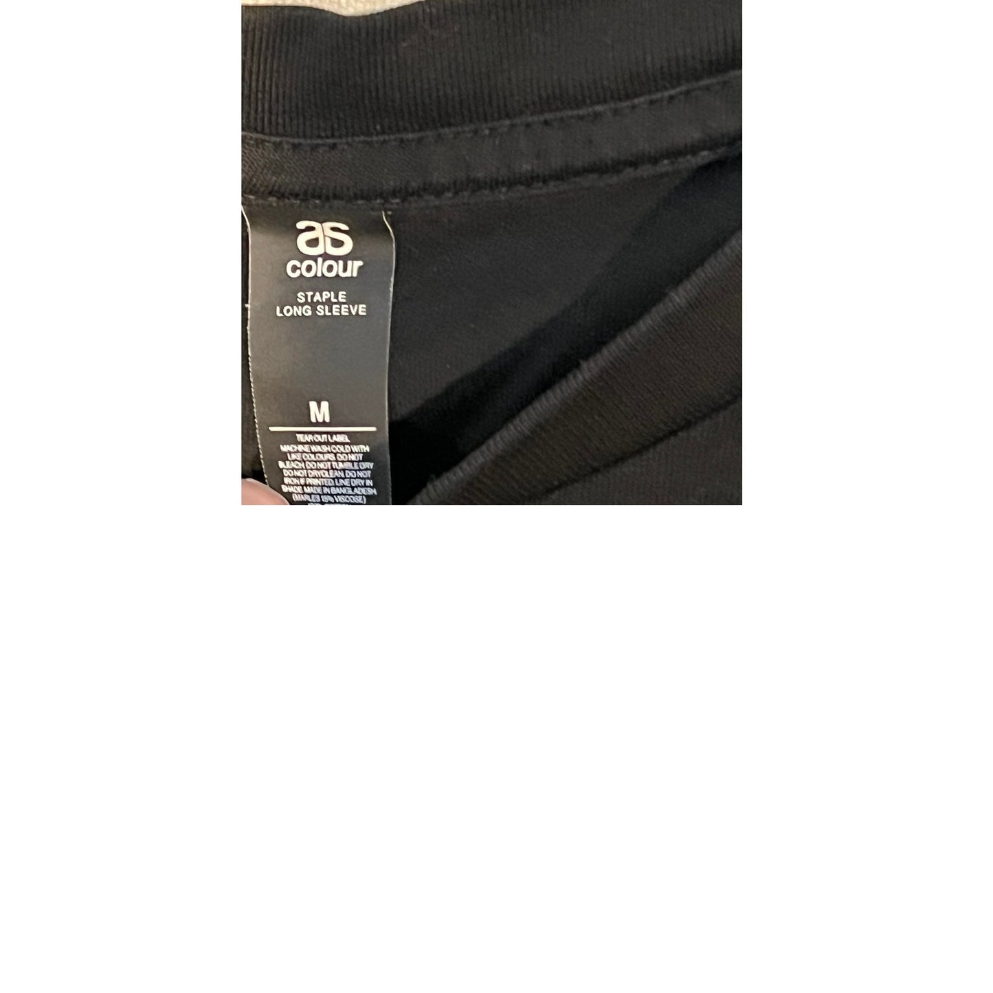 AS Color T-shirt noir à manches longues pour homme, taille M
