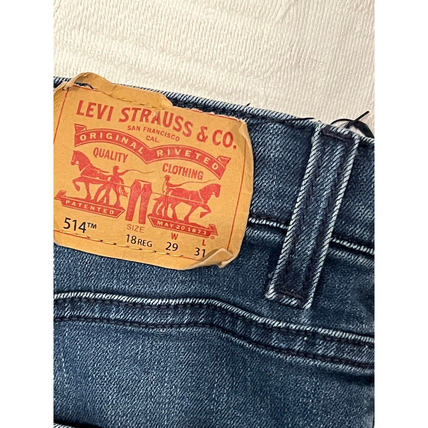 Levi's 514 Blue Jeans Straight Fit Womans 18Reg 29x31